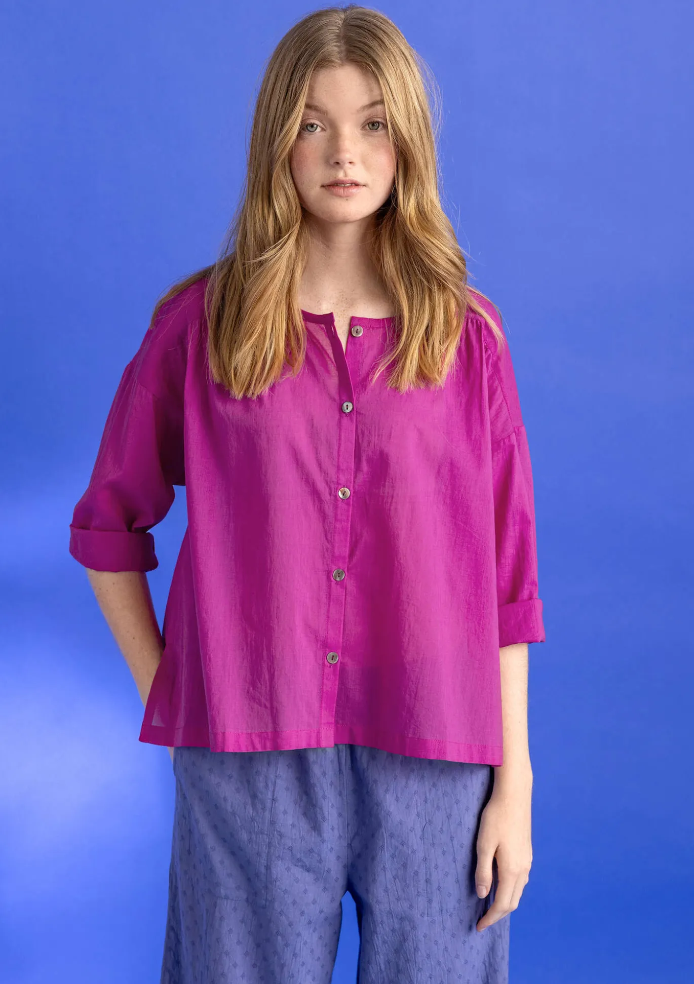 Bluse „Hedda“ aus Bio-Baumwollgewebe