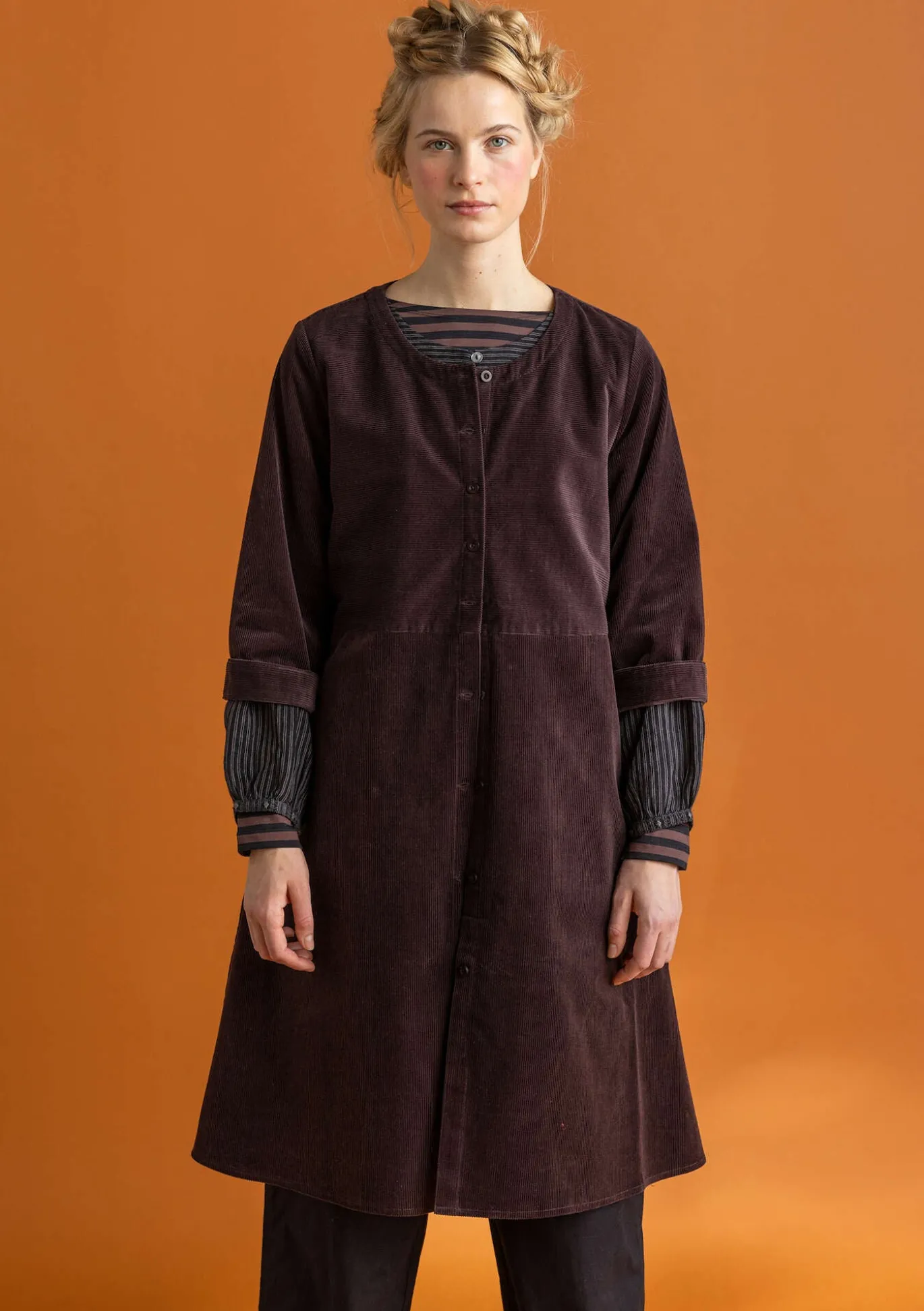 Cordkleid aus Bio-Baumwolle/Elasthan