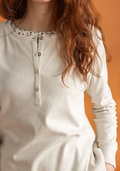 Knopfleistenshirt aus Bio-Baumwollripp
