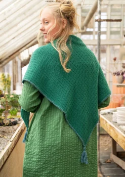 Strickschal aus Lammwolle/ Recycling-Wolle